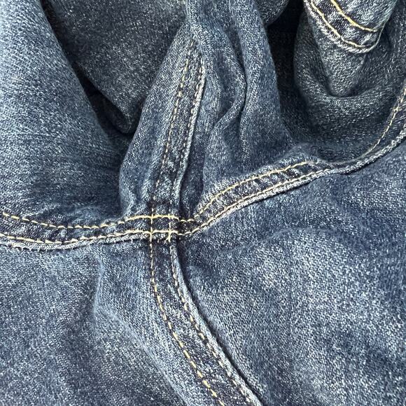 Tommy Hilfiger Jeans Overalls Women's Bibs Carpenter Denim Y2K Logo Strap Size 6 - Picture 10 of 16